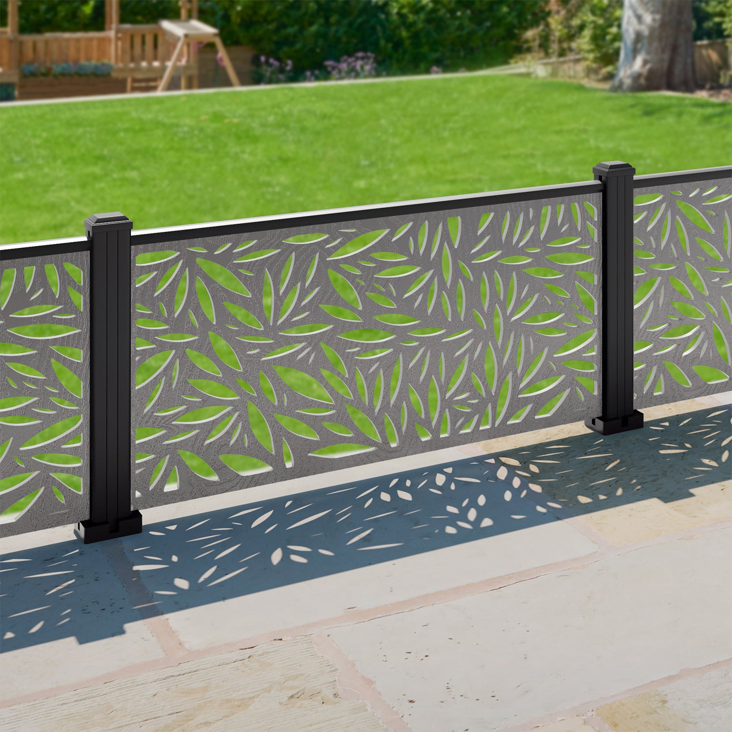 Foliage Decorative Fence - 120x60cm - with our aluminium posts