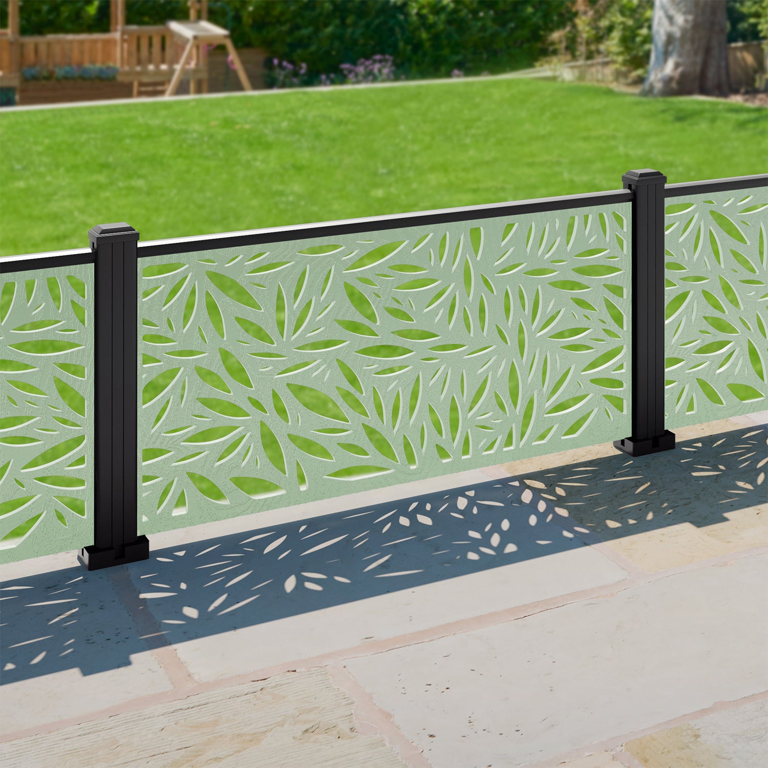 Foliage Decorative Fence - 120x60cm - with our aluminium posts