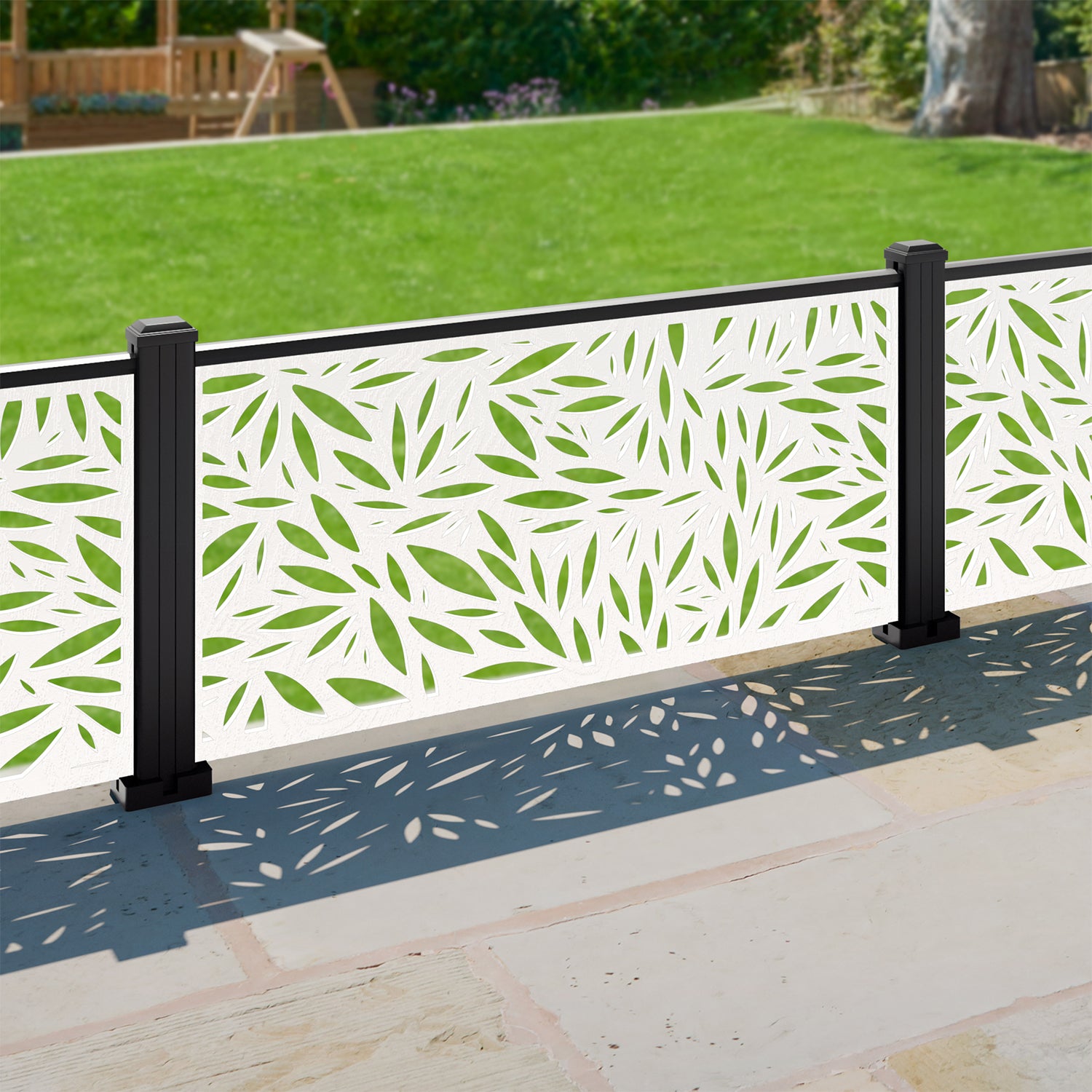 Foliage Decorative Fence - 120x60cm - with our aluminium posts