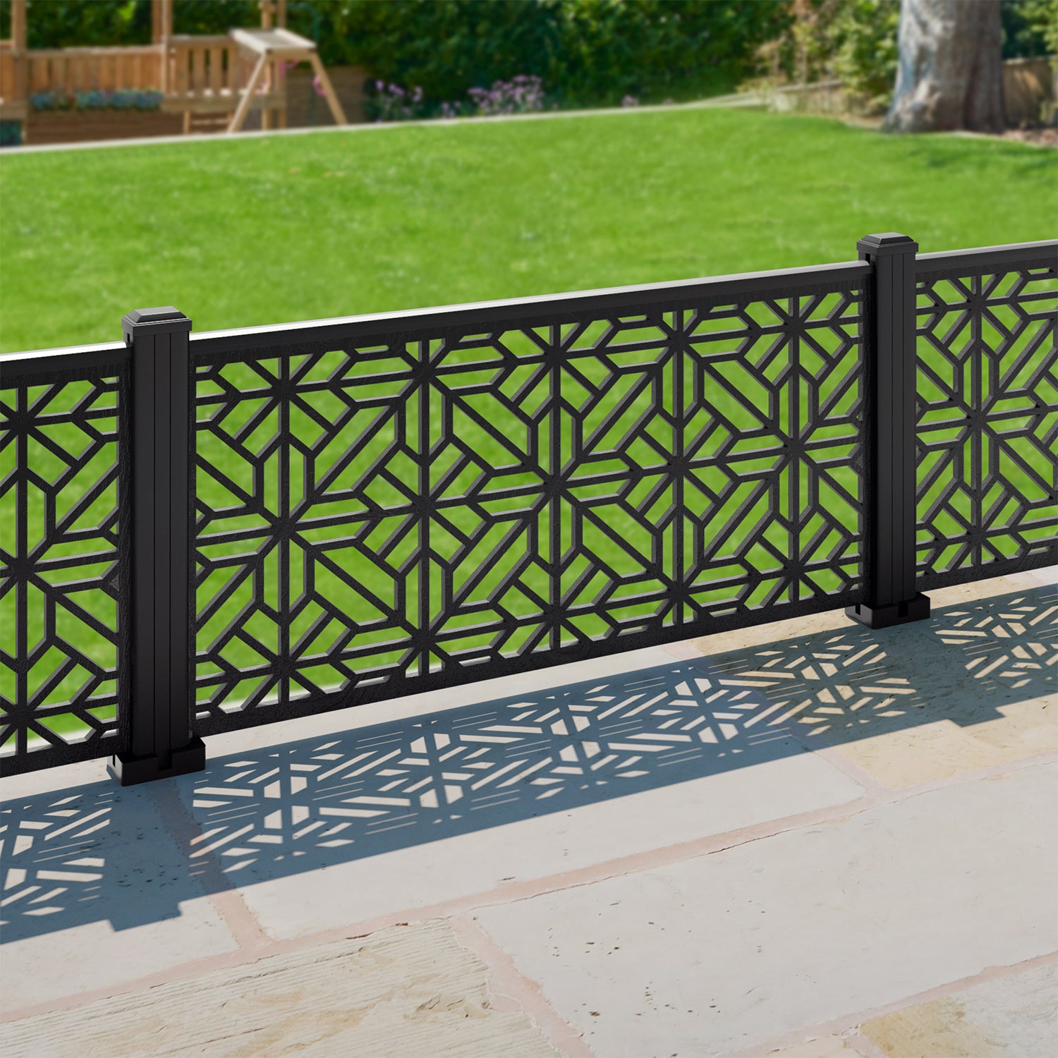 Geo Decorative Fence - 120x60cm - with our composite posts