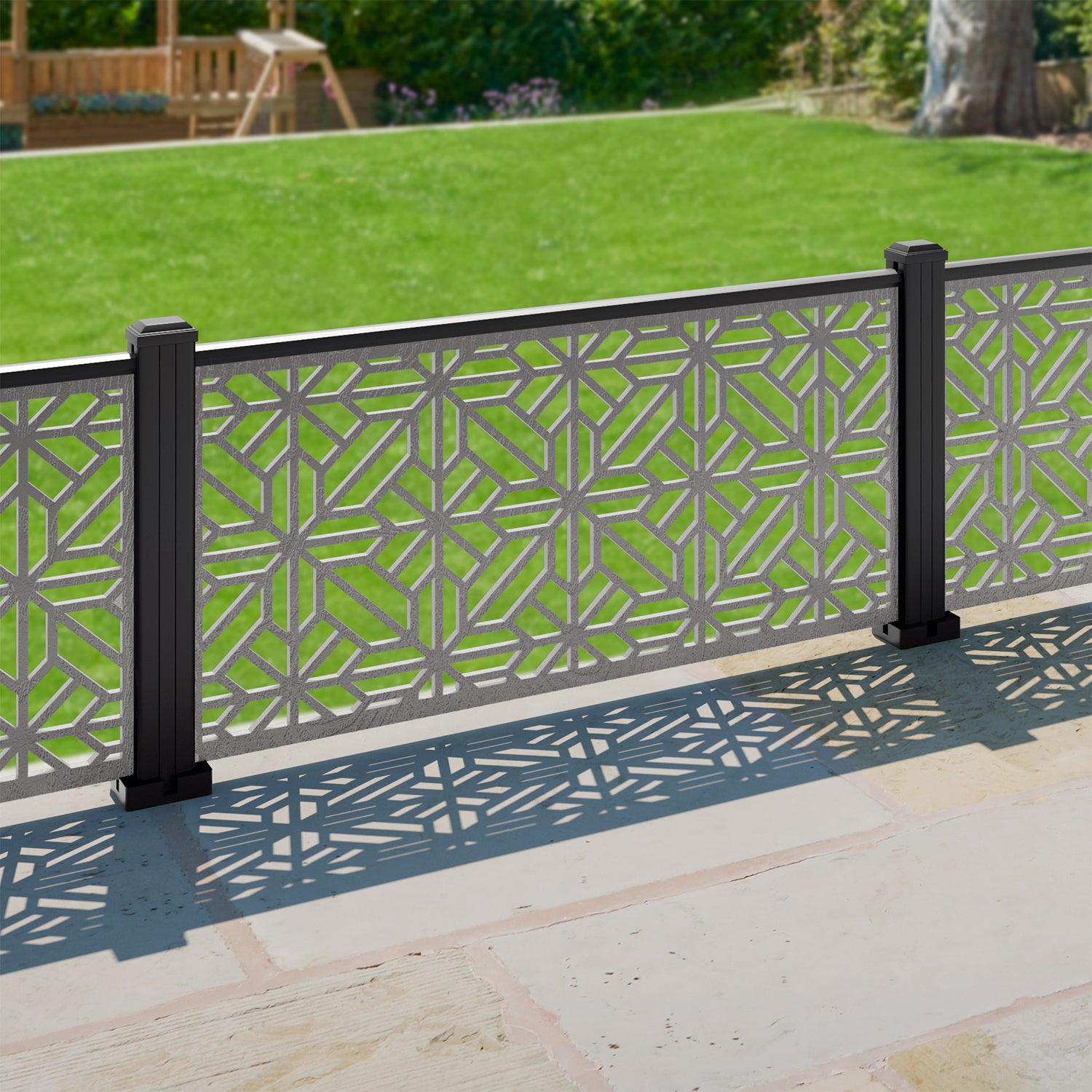 Geo Decorative Fence - 120x60cm - with our composite posts
