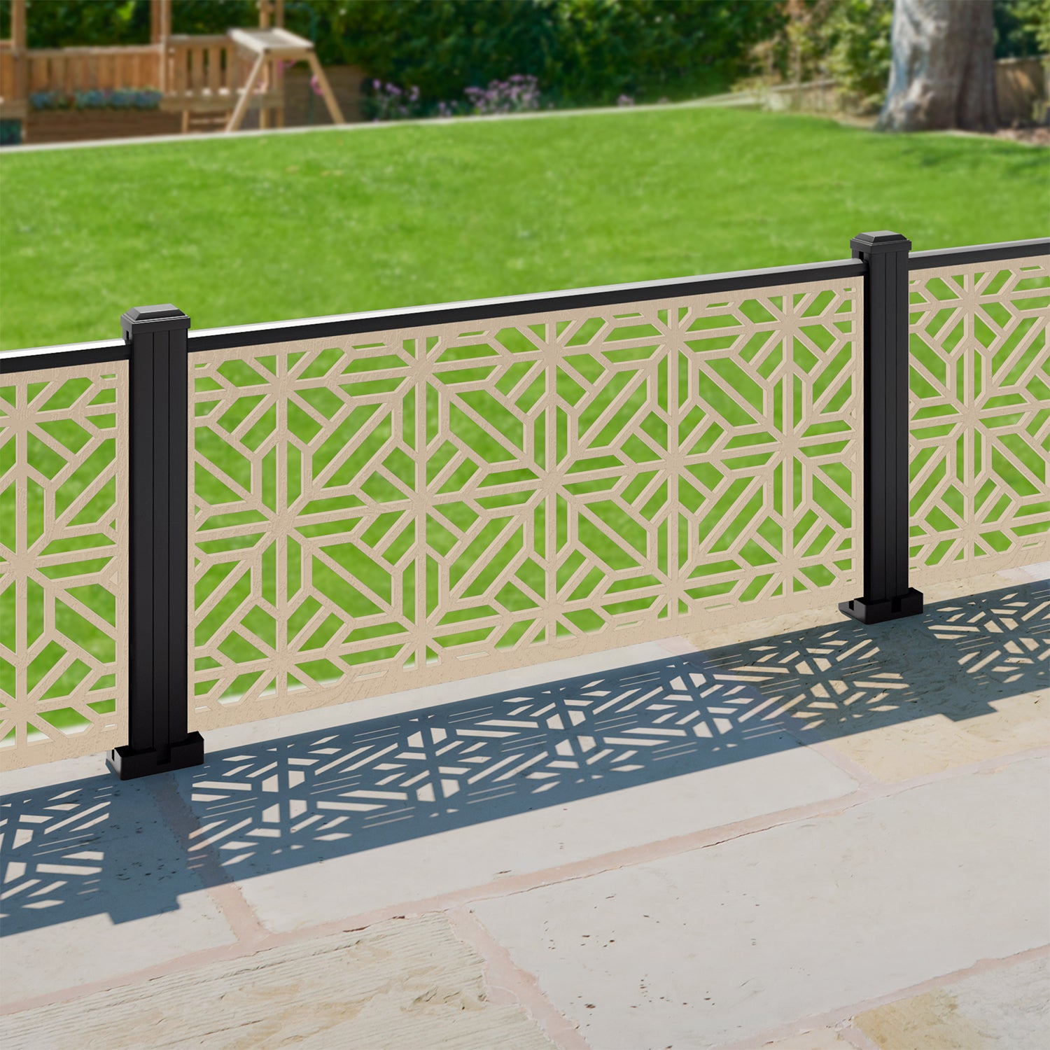 Geo Decorative Fence - 120x60cm - with our composite posts