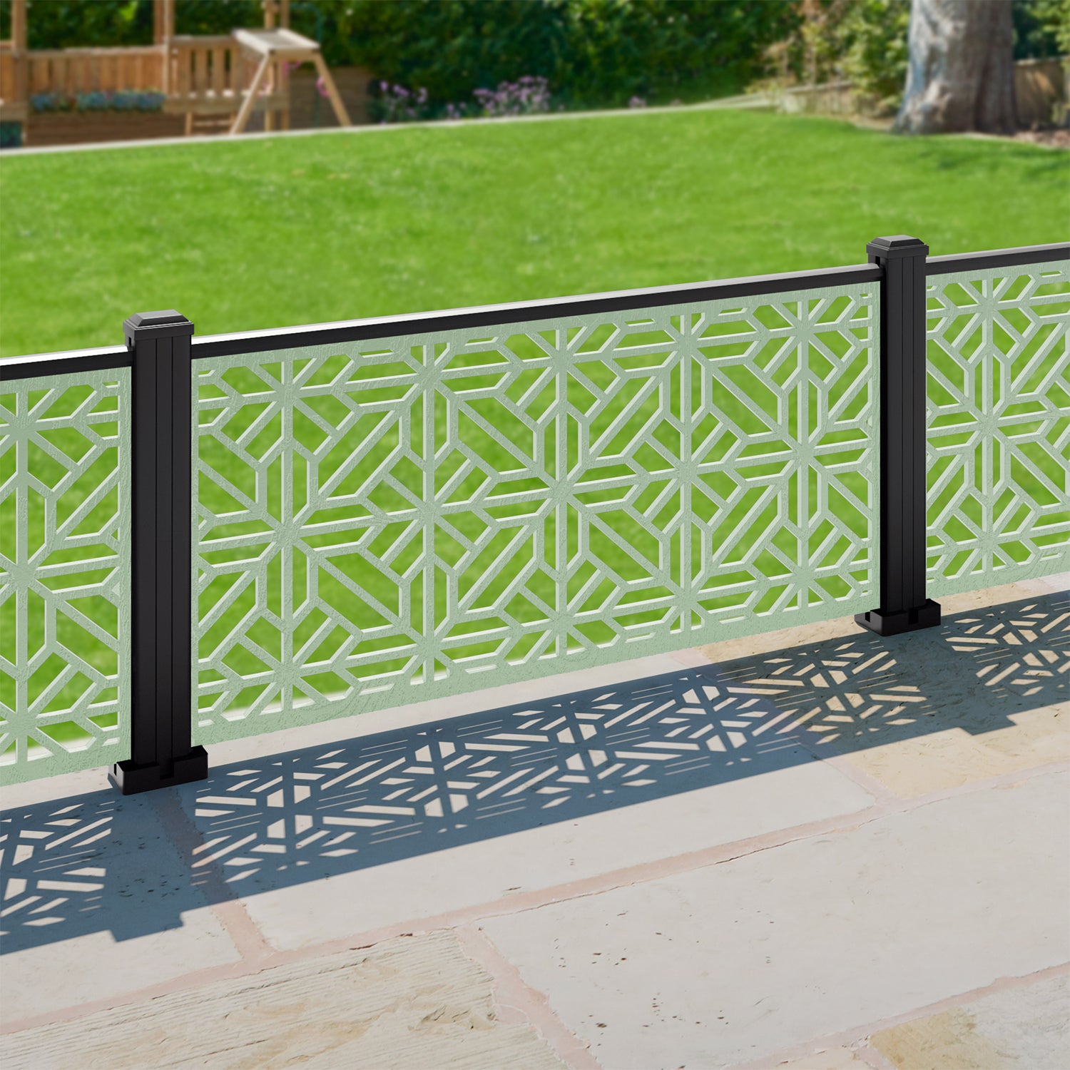 Geo Decorative Fence - 120x60cm - with our composite posts