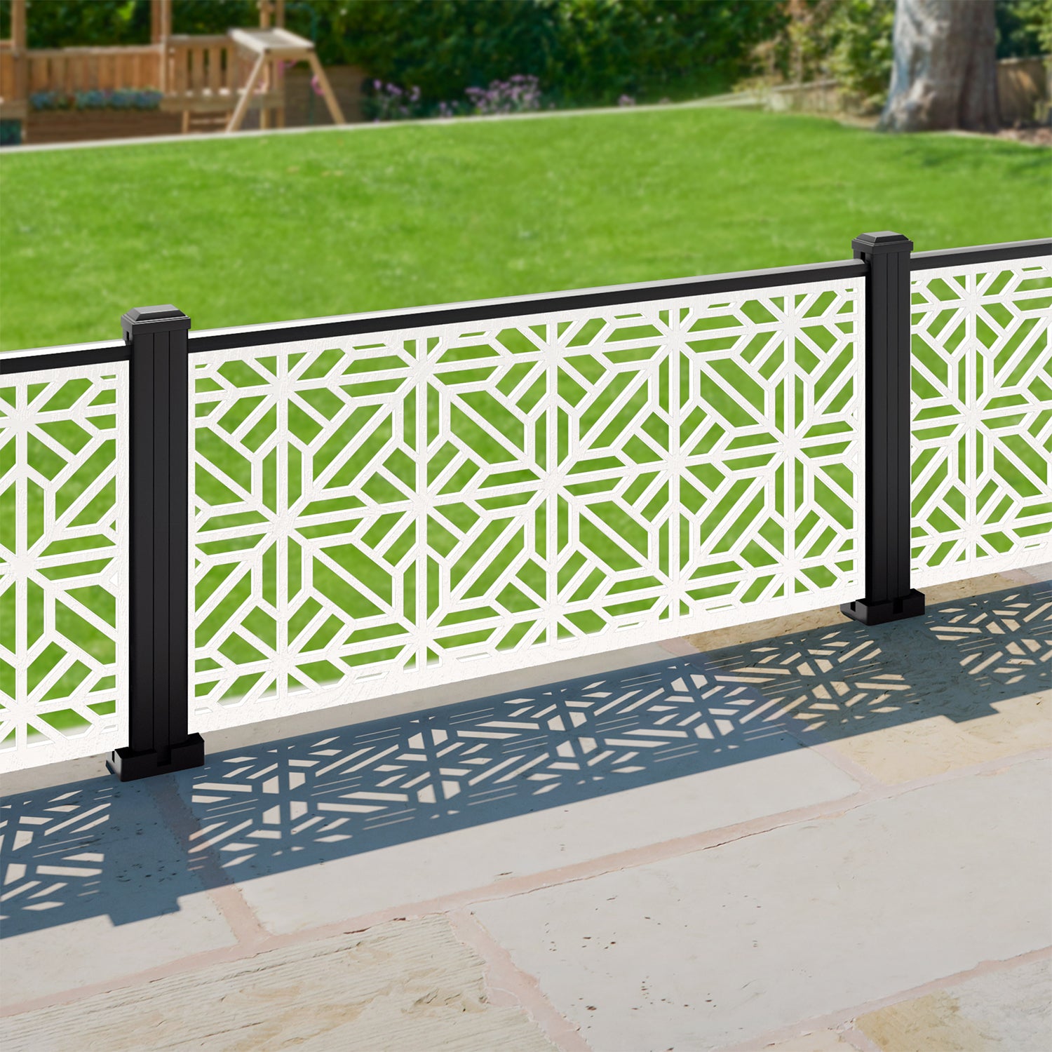 Geo Decorative Fence - 120x60cm - with our composite posts