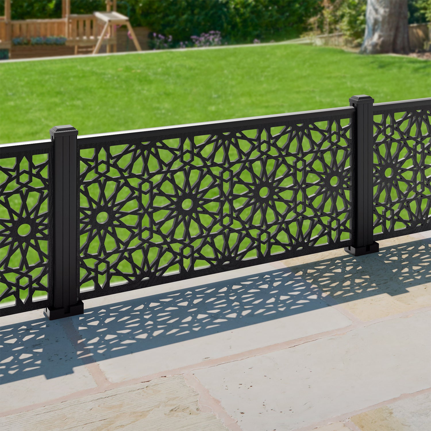 Hambra Decorative Fence - 120x60cm - with our aluminium posts