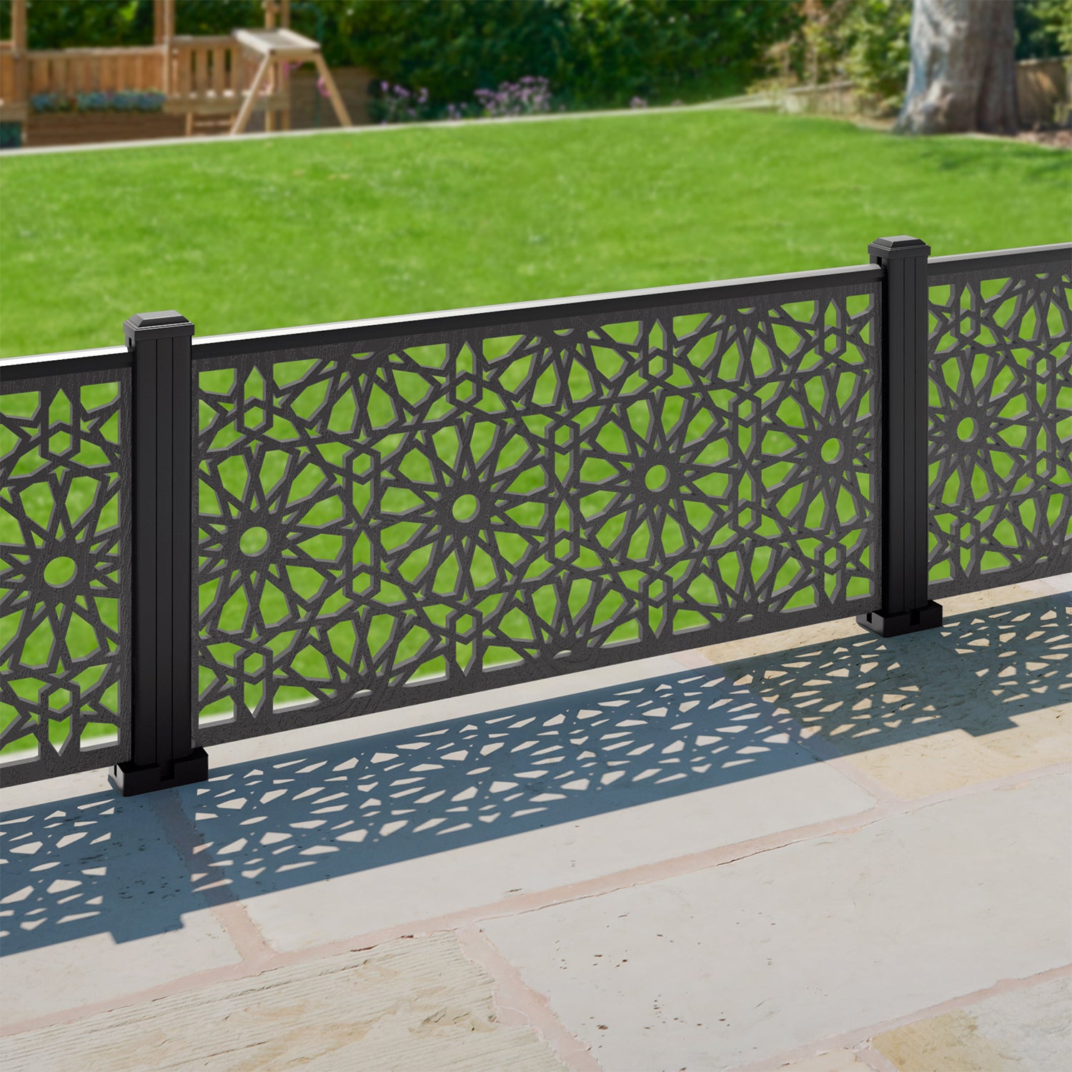 Hambra Decorative Fence - 120x60cm - with our aluminium posts