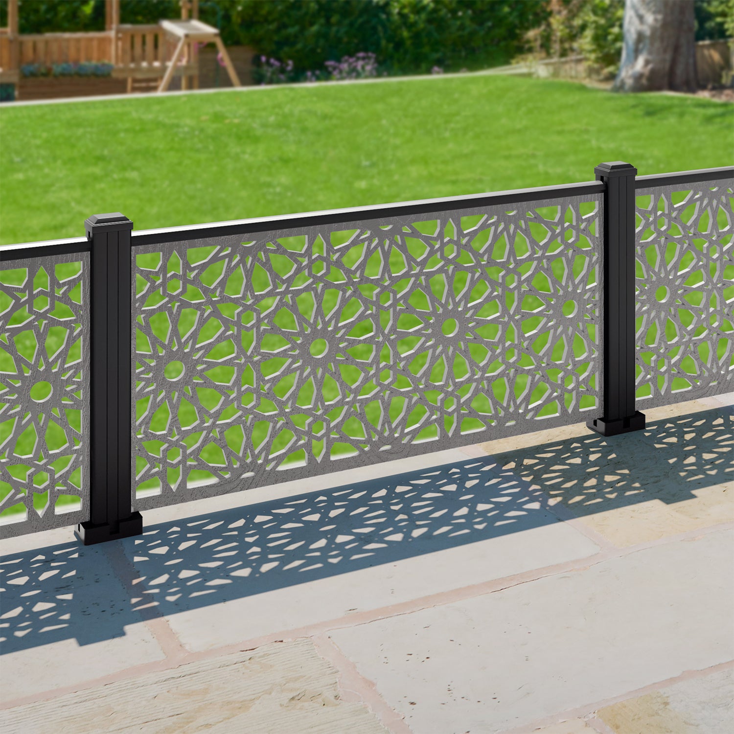 Hambra Decorative Fence - 120x60cm - with our aluminium posts