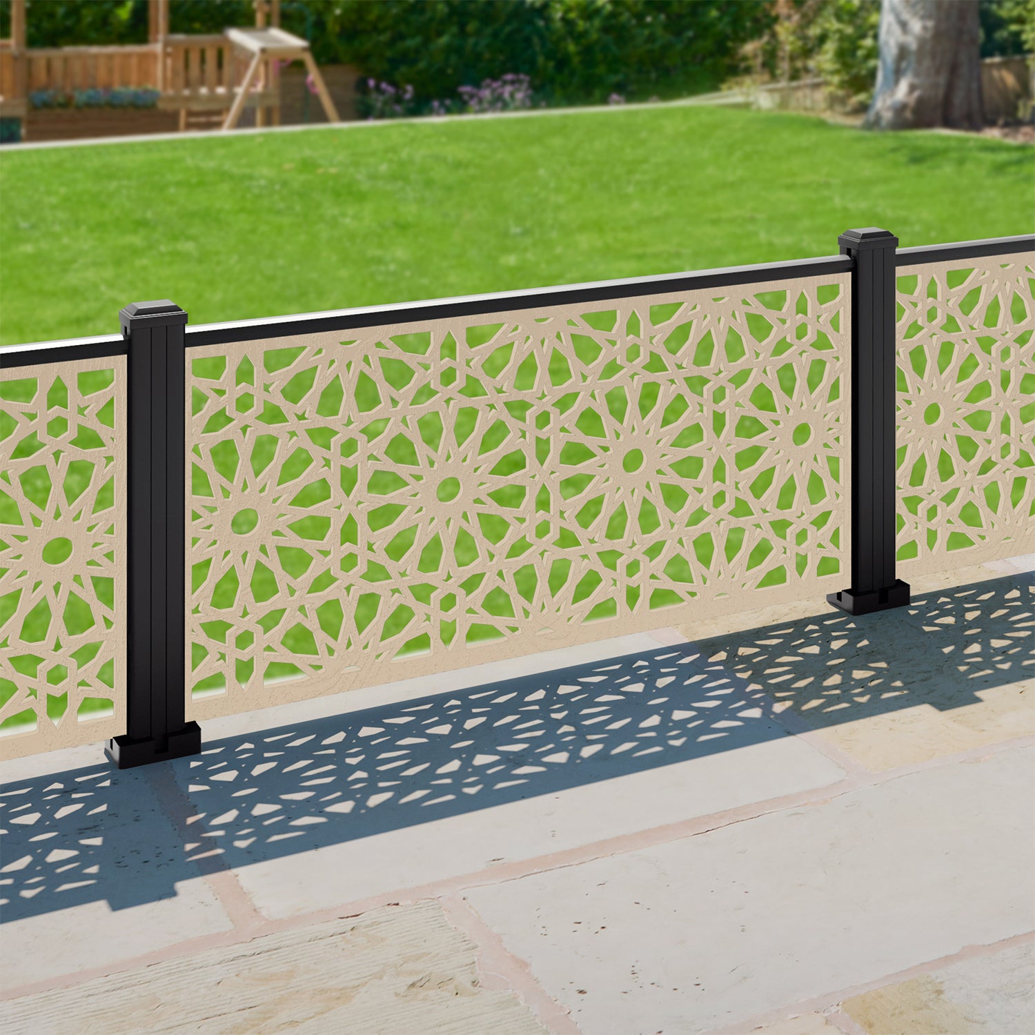 Hambra Decorative Fence - 120x60cm - with our composite posts