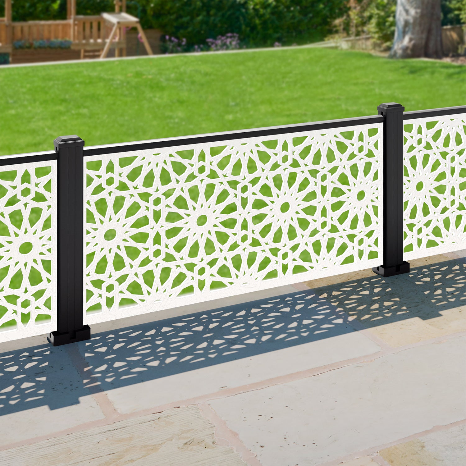 Hambra Decorative Fence - 120x60cm - with our composite posts
