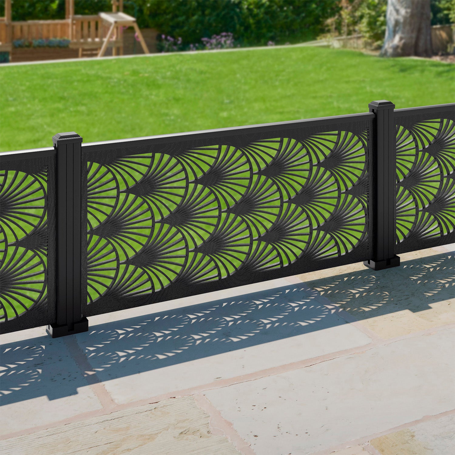 Laurel Decorative Fence - 120x60cm - with our aluminium posts