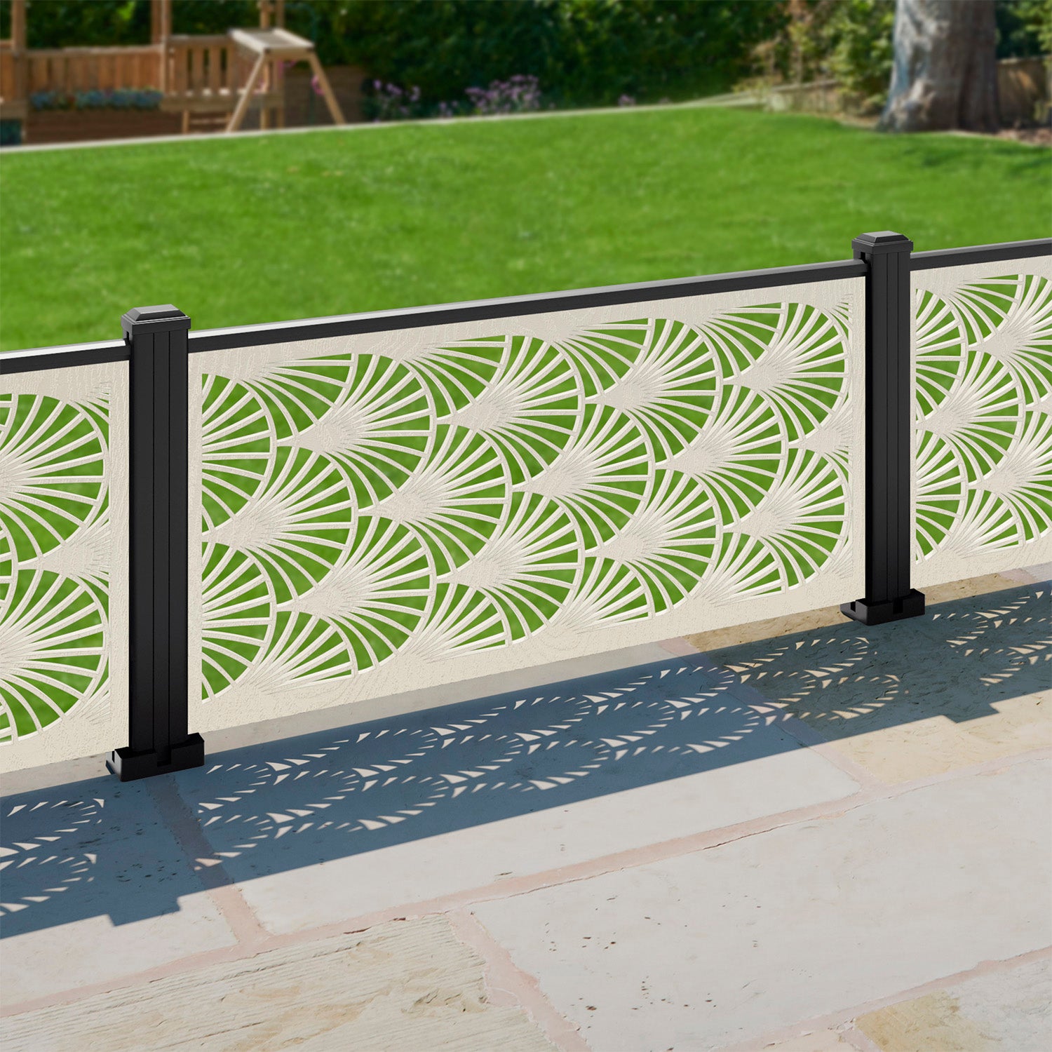 Laurel Decorative Fence - 120x60cm - with our aluminium posts