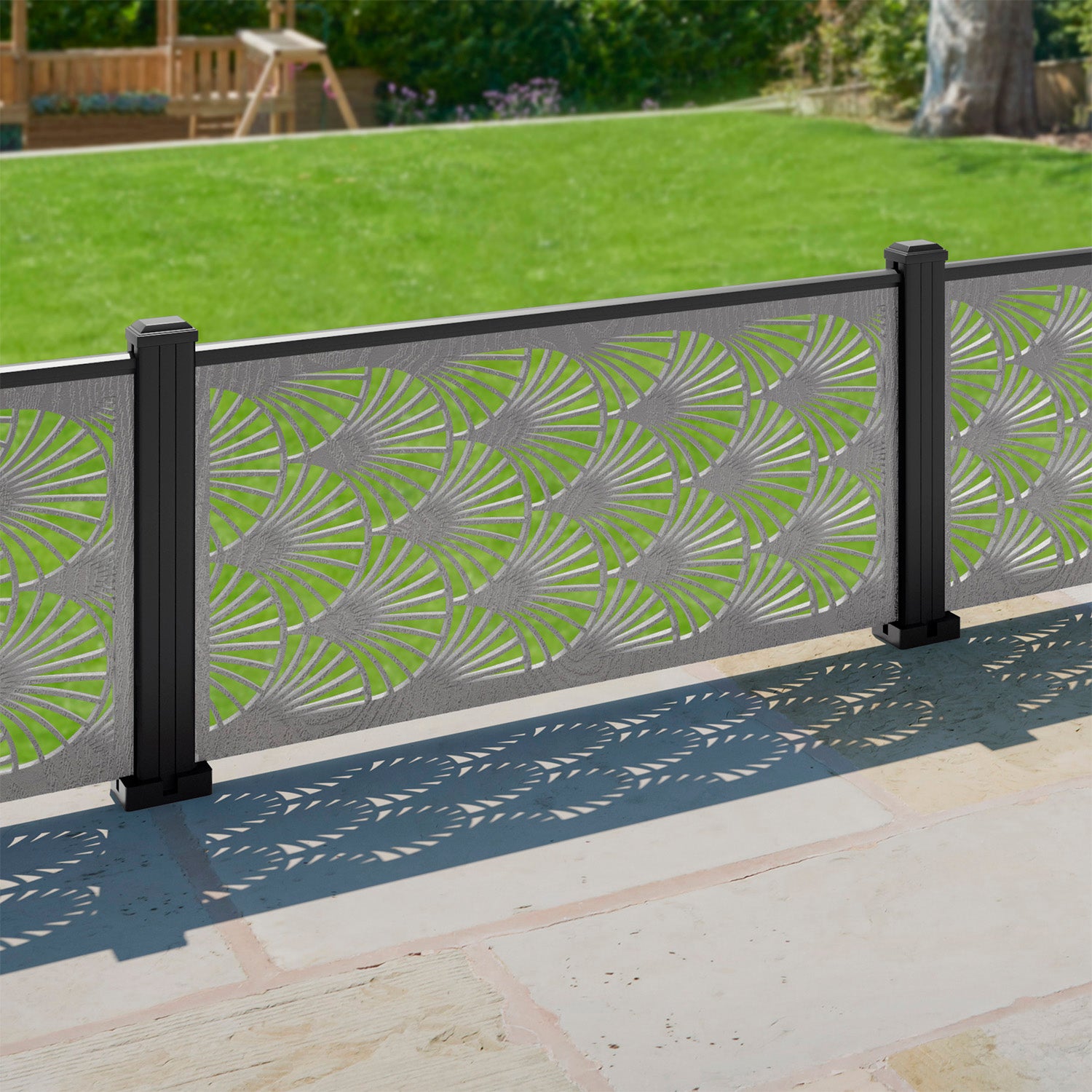 Laurel Decorative Fence - 120x60cm - with our aluminium posts