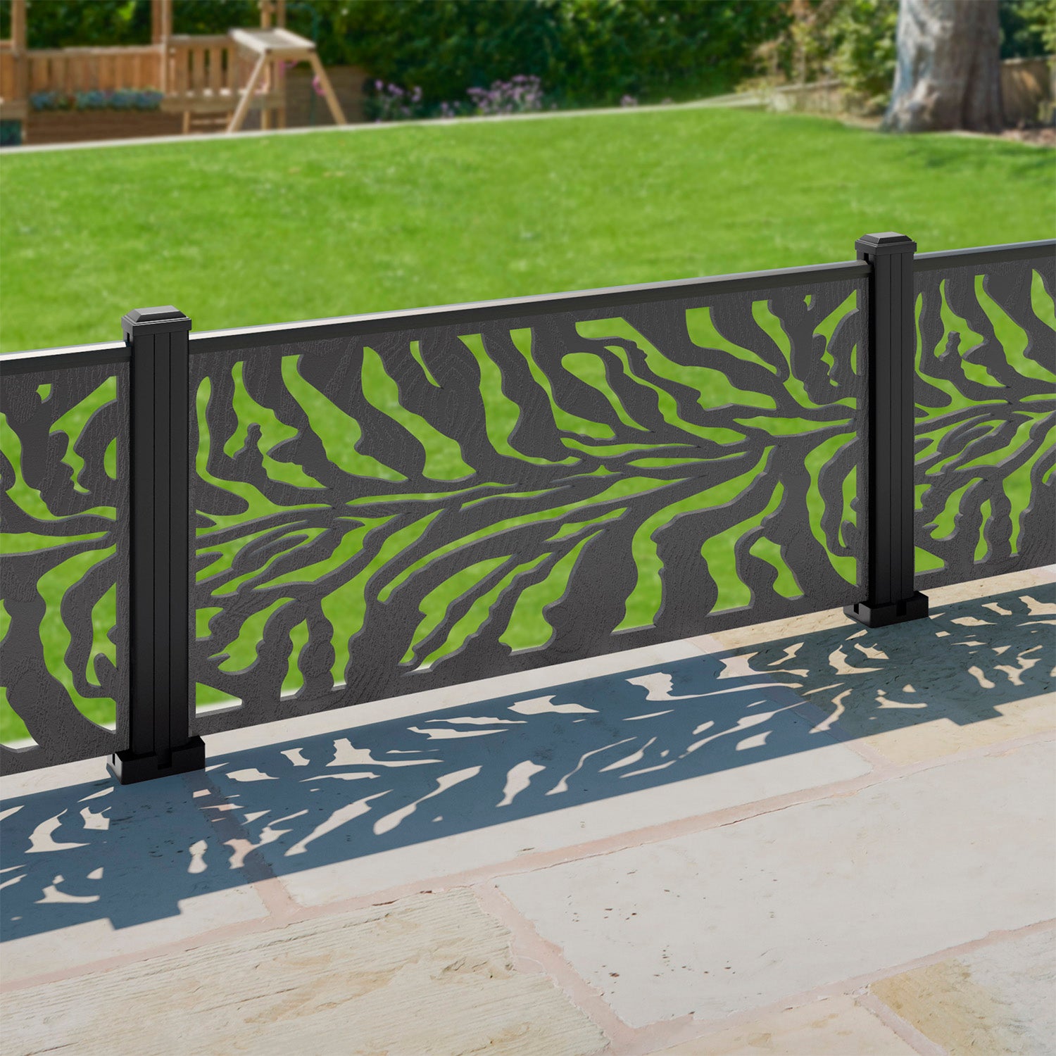 Malawi Decorative Fence - 120x60cm - with our aluminium posts
