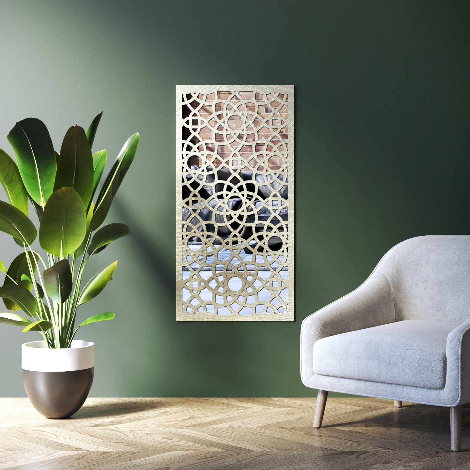 Ambar indoor decorative mirrored panel