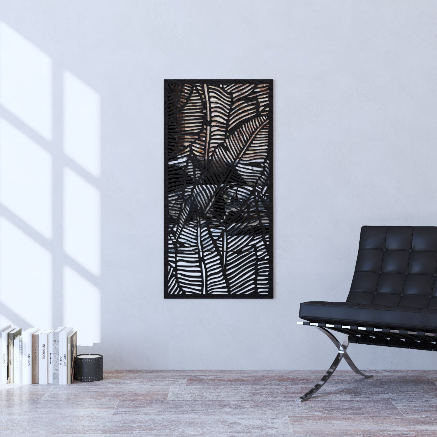 Feather Indoor Decorative mirrored Panel