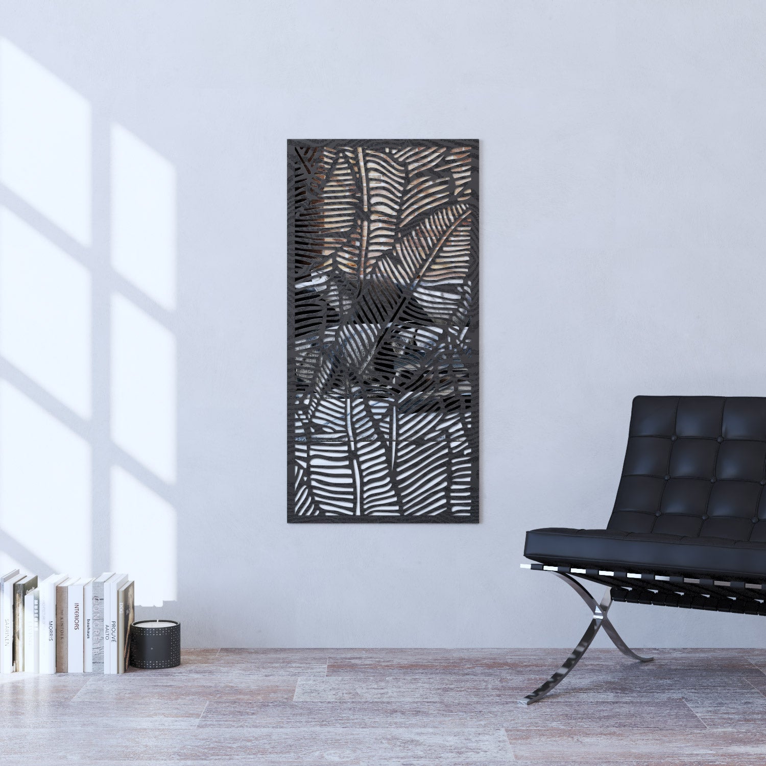 Feather Indoor Decorative mirrored Panel