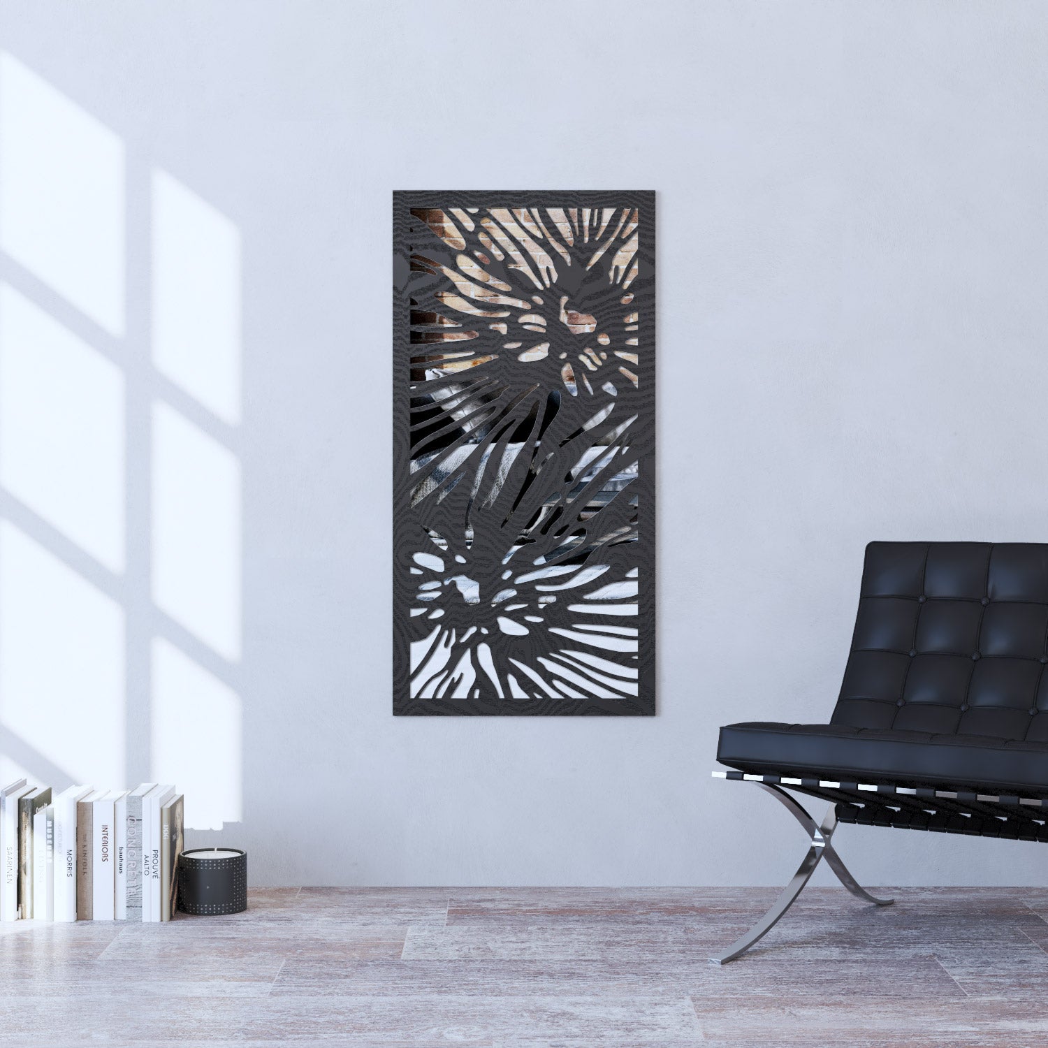 Poppy indoor decorative mirrored panel