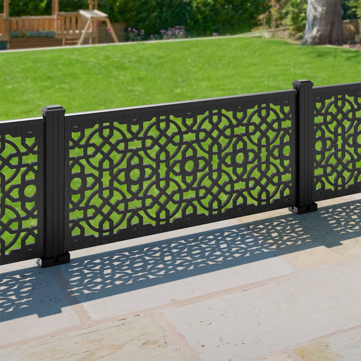 Nabila Decorative Fence - 120x60cm - with our aluminium posts