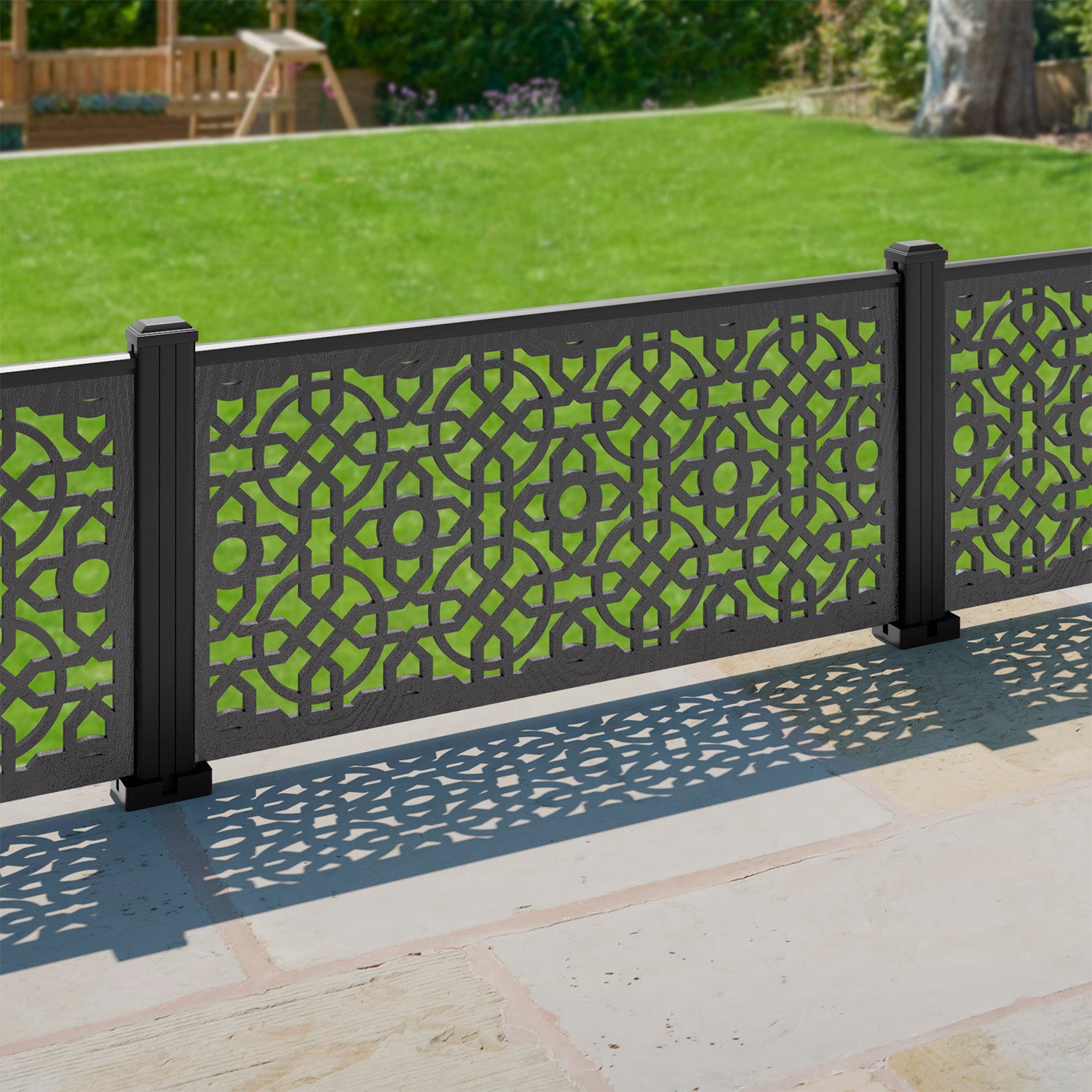 Nabila Decorative Fence - 120x60cm - with our aluminium posts