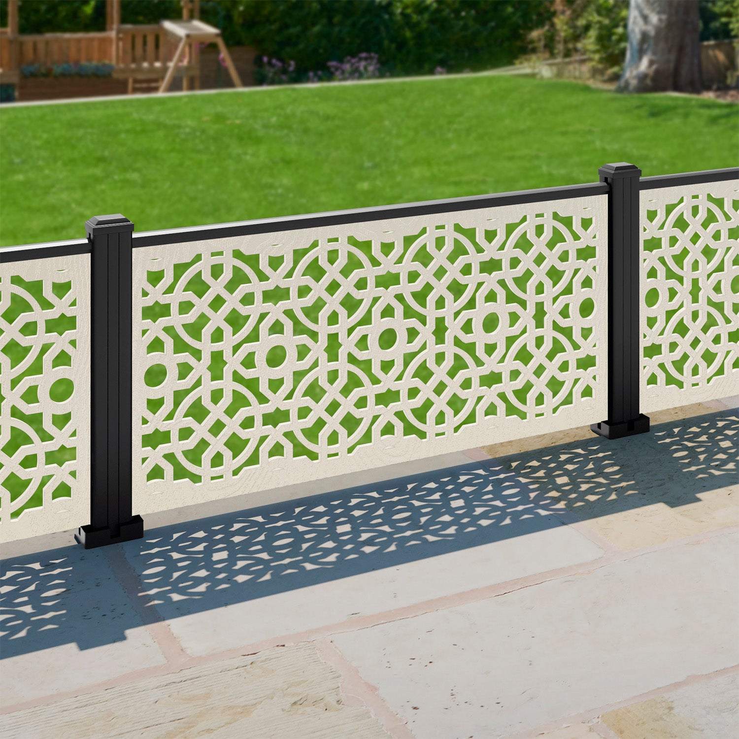 Nabila Decorative Fence - 120x60cm - with our aluminium posts