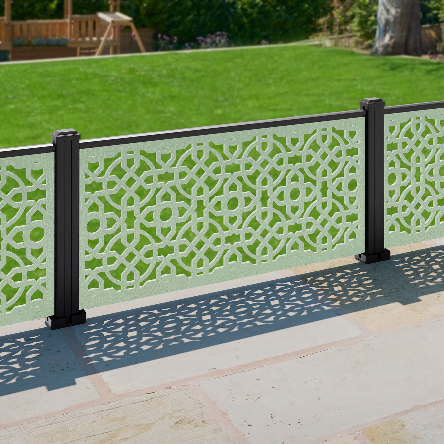 Nabila Decorative Fence - 120x60cm - with our aluminium posts