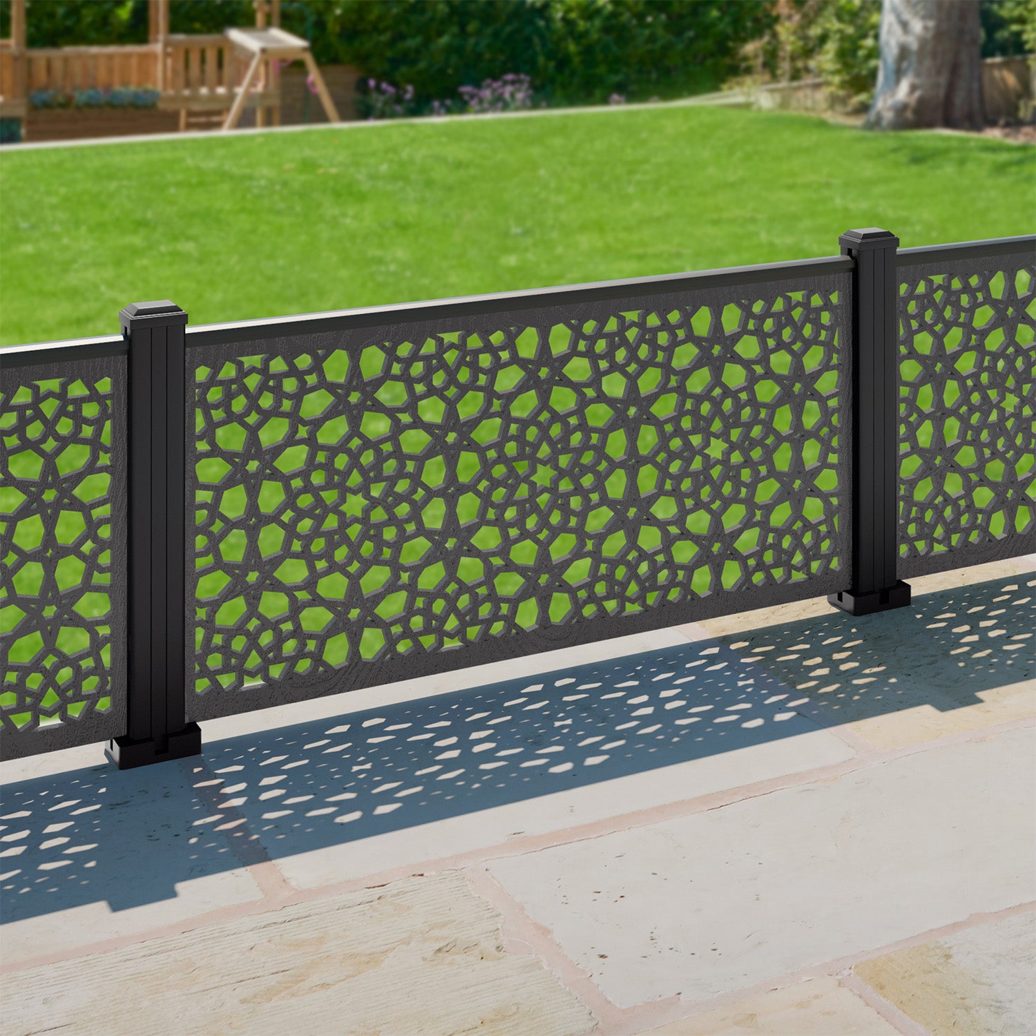 Nazira Decorative Fence - 120x60cm - with our aluminium posts