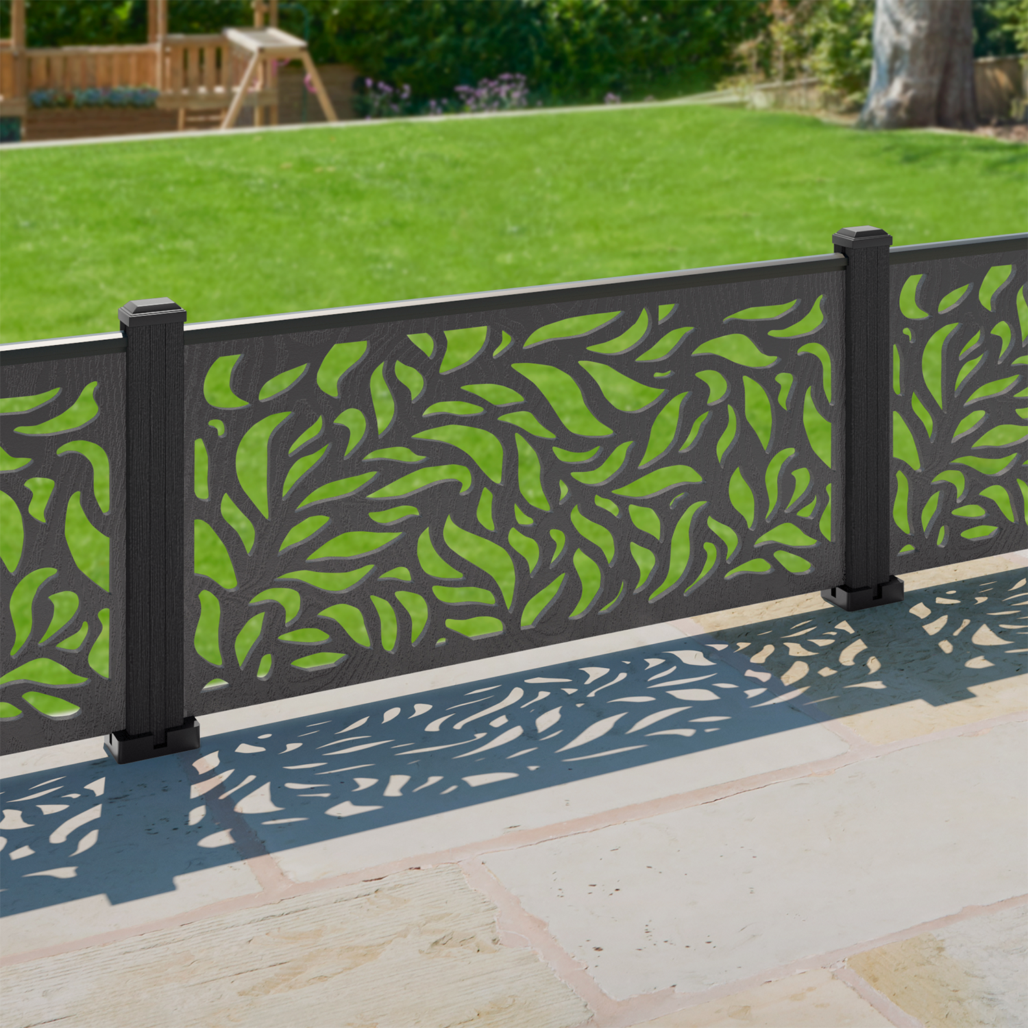 Plume Decorative Fence 120x60cm with our composite posts