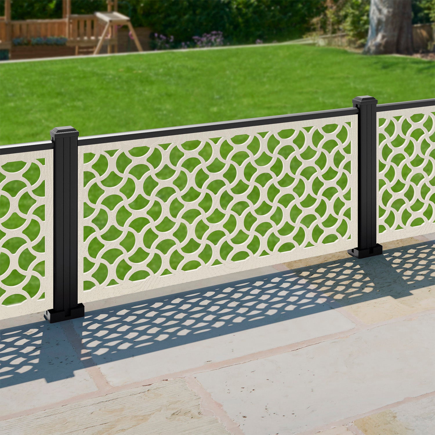 Vida Decorative Fence - 120x60cm - with our aluminium posts