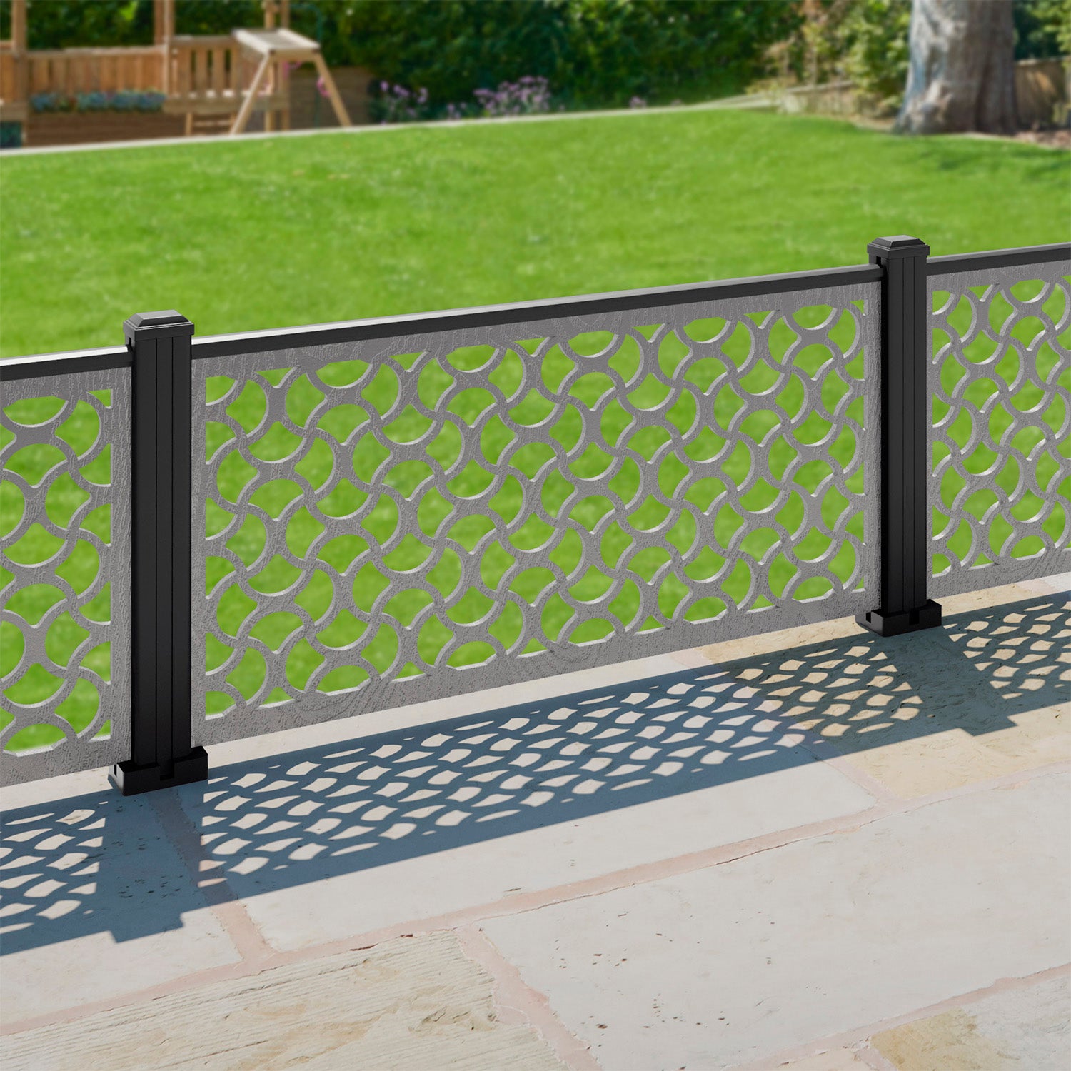 Vida Decorative Fence - 120x60cm - with our aluminium posts
