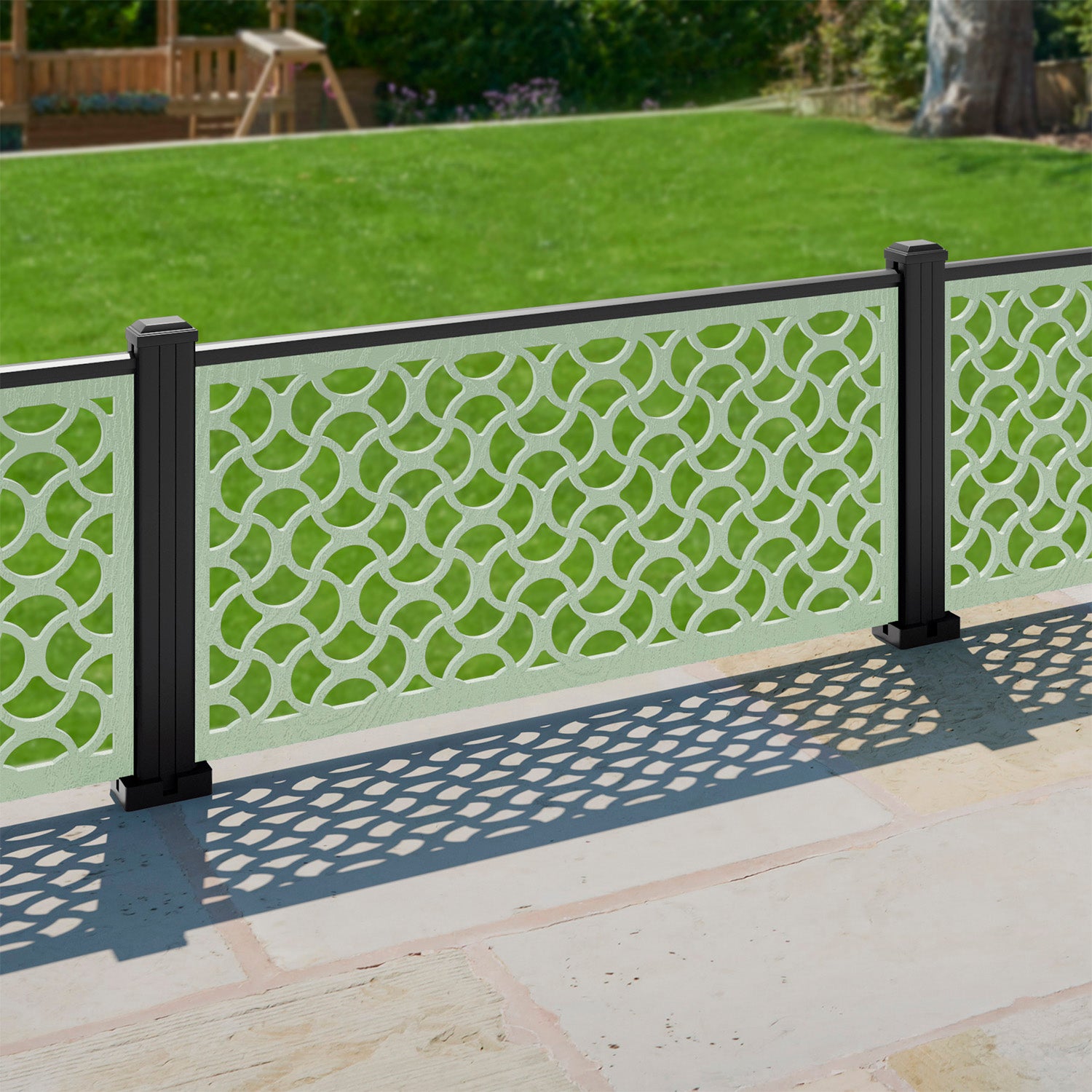 Vida Decorative Fence - 120x60cm - with our aluminium posts