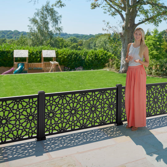 Hambra Decorative Fence - 120x60cm - with our aluminium posts