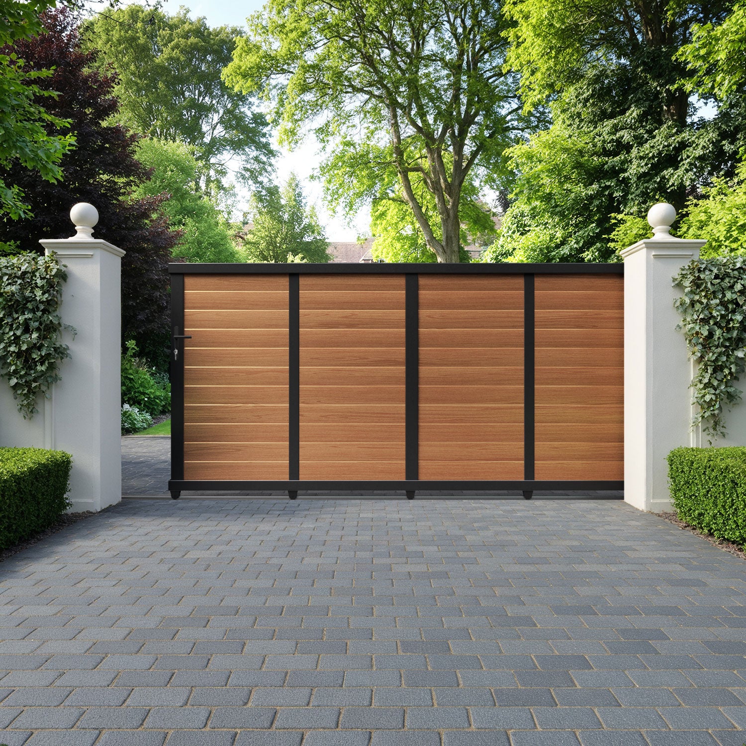 Kingsford Aluminium Sliding Straight Top Driveway Gate