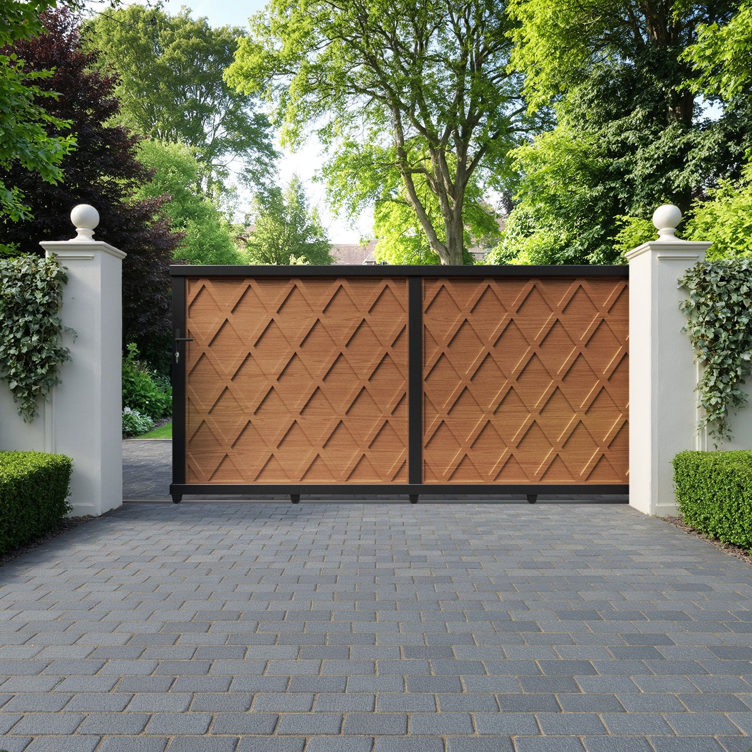 Ashfield Aluminium Sliding Straight Top Driveway Gate