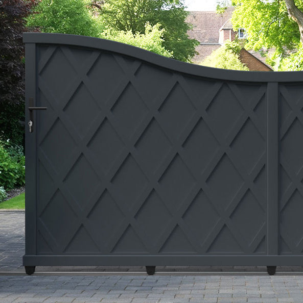 Ashfield Aluminium Sliding Low Middle Driveway Gate