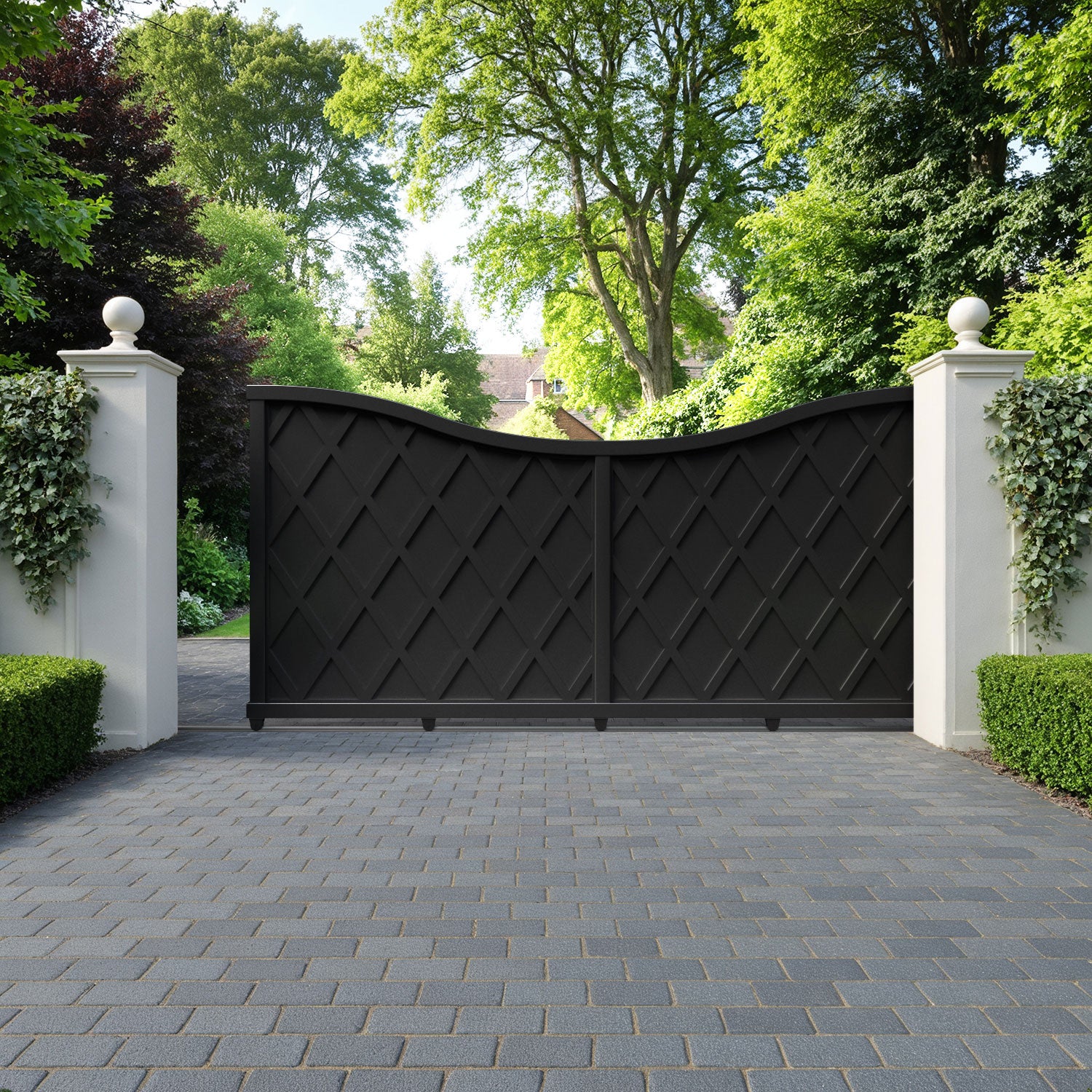 Ashfield Aluminium Sliding Low Middle Driveway Gate