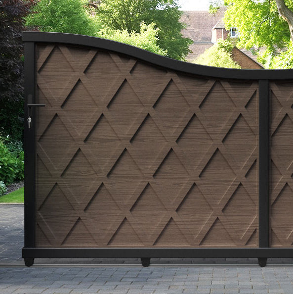 Ashfield Aluminium Sliding Low Middle Driveway Gate