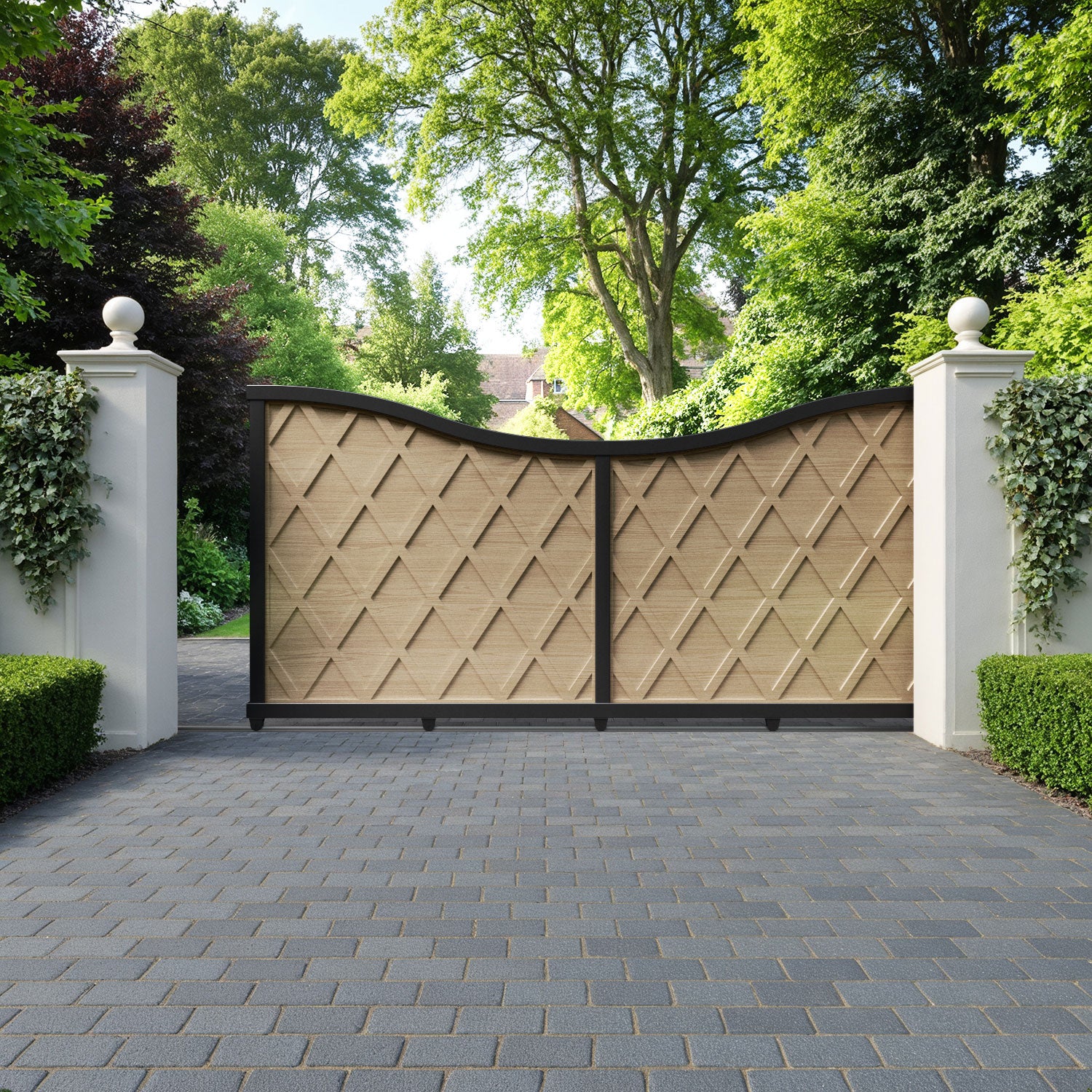 Ashfield Aluminium Sliding Low Middle Driveway Gate