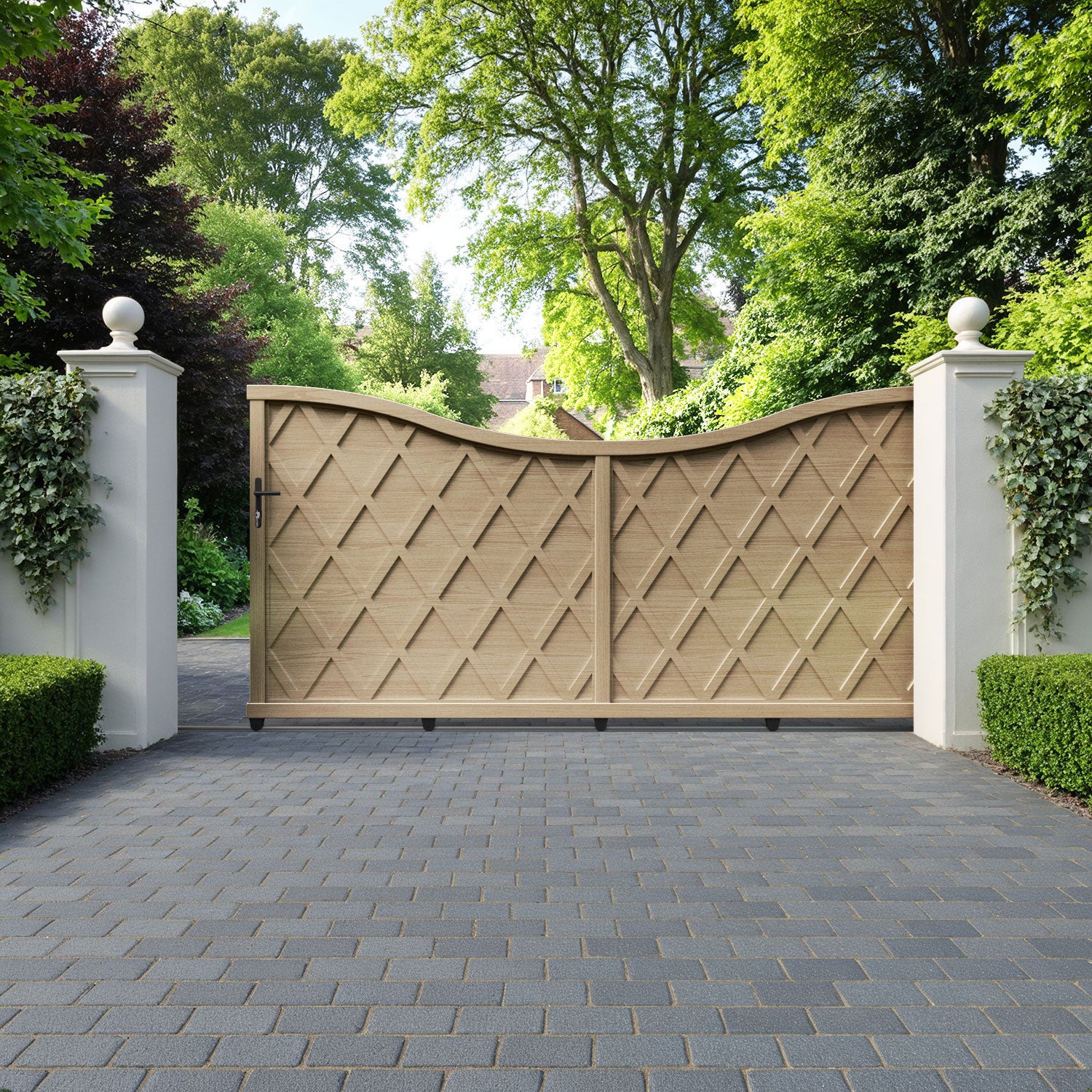 Ashfield Aluminium Sliding Low Middle Driveway Gate