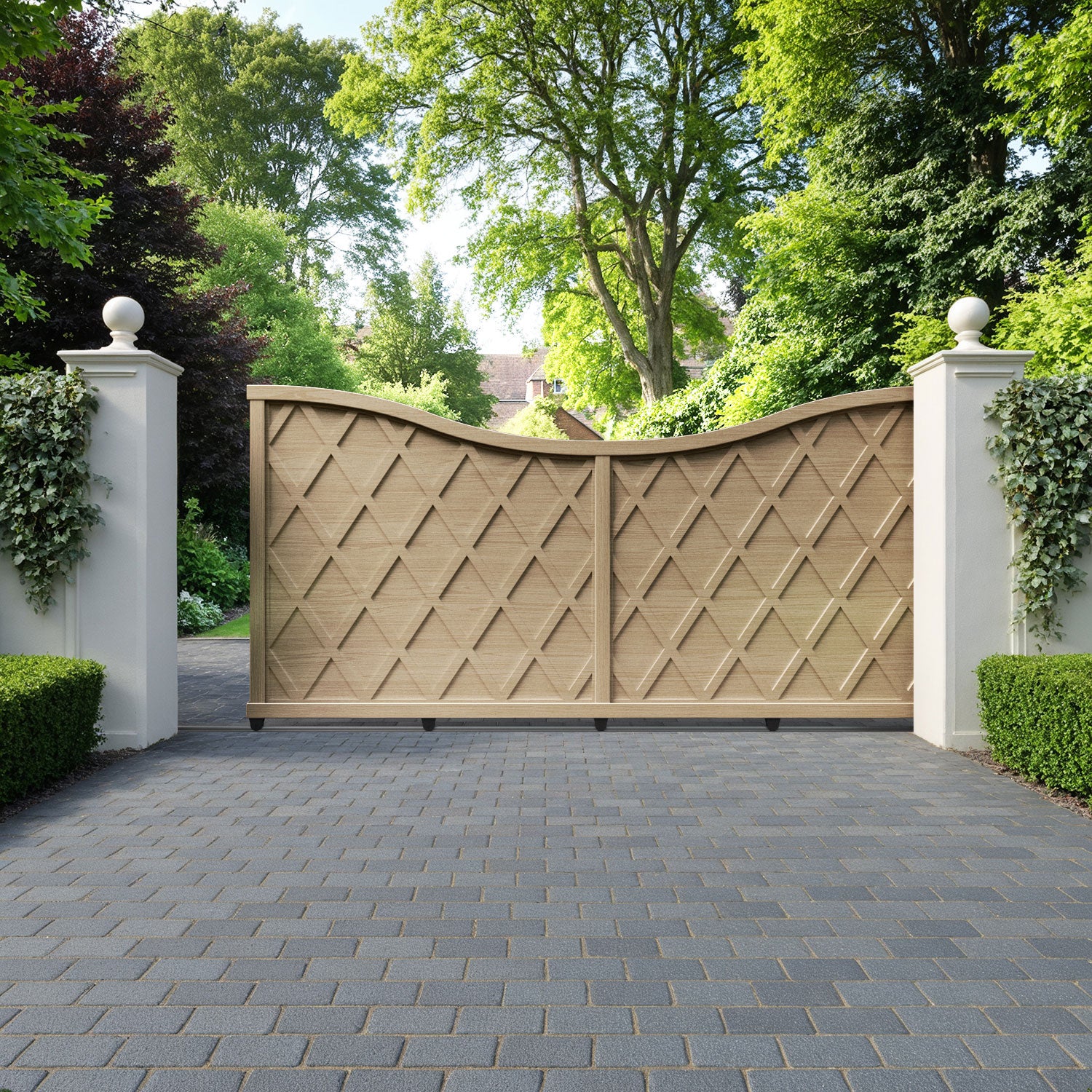 Ashfield Aluminium Sliding Low Middle Driveway Gate