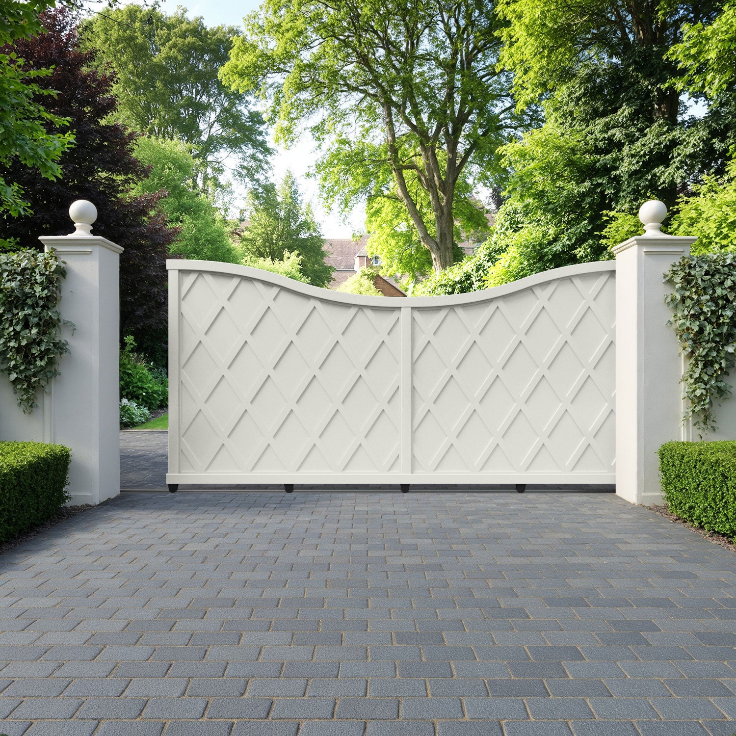 Ashfield Aluminium Sliding Low Middle Driveway Gate