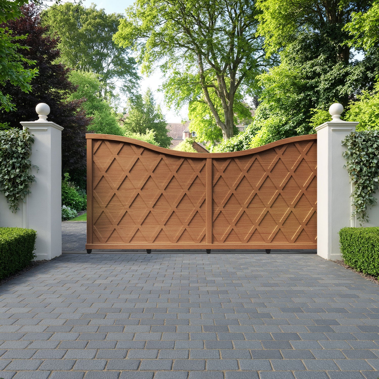 Ashfield Aluminium Sliding Low Middle Driveway Gate