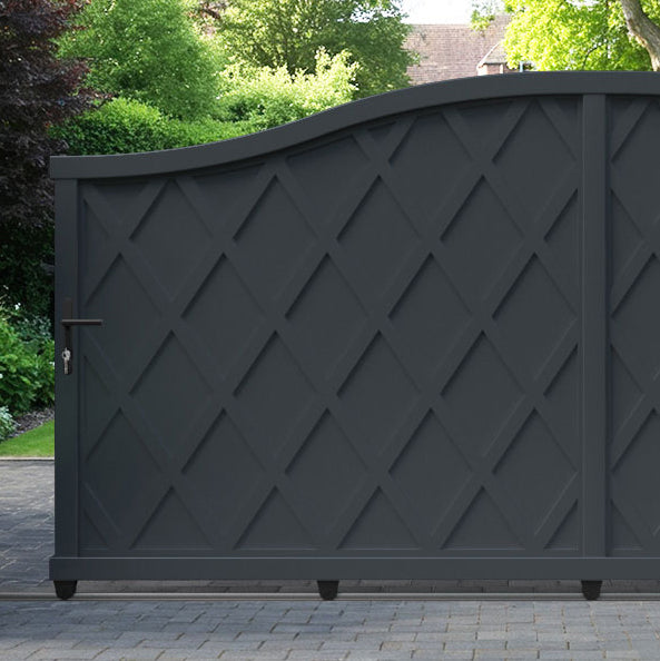 Ashfield Aluminium Sliding High Middle Driveway Gate