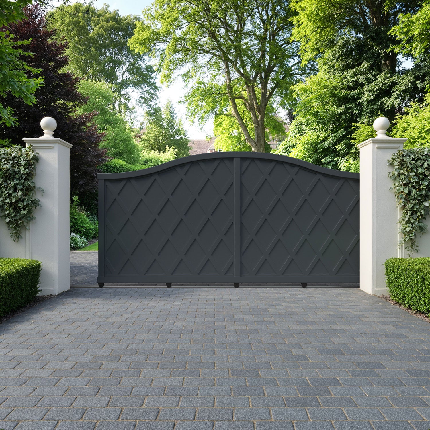 Ashfield Aluminium Sliding High Middle Driveway Gate