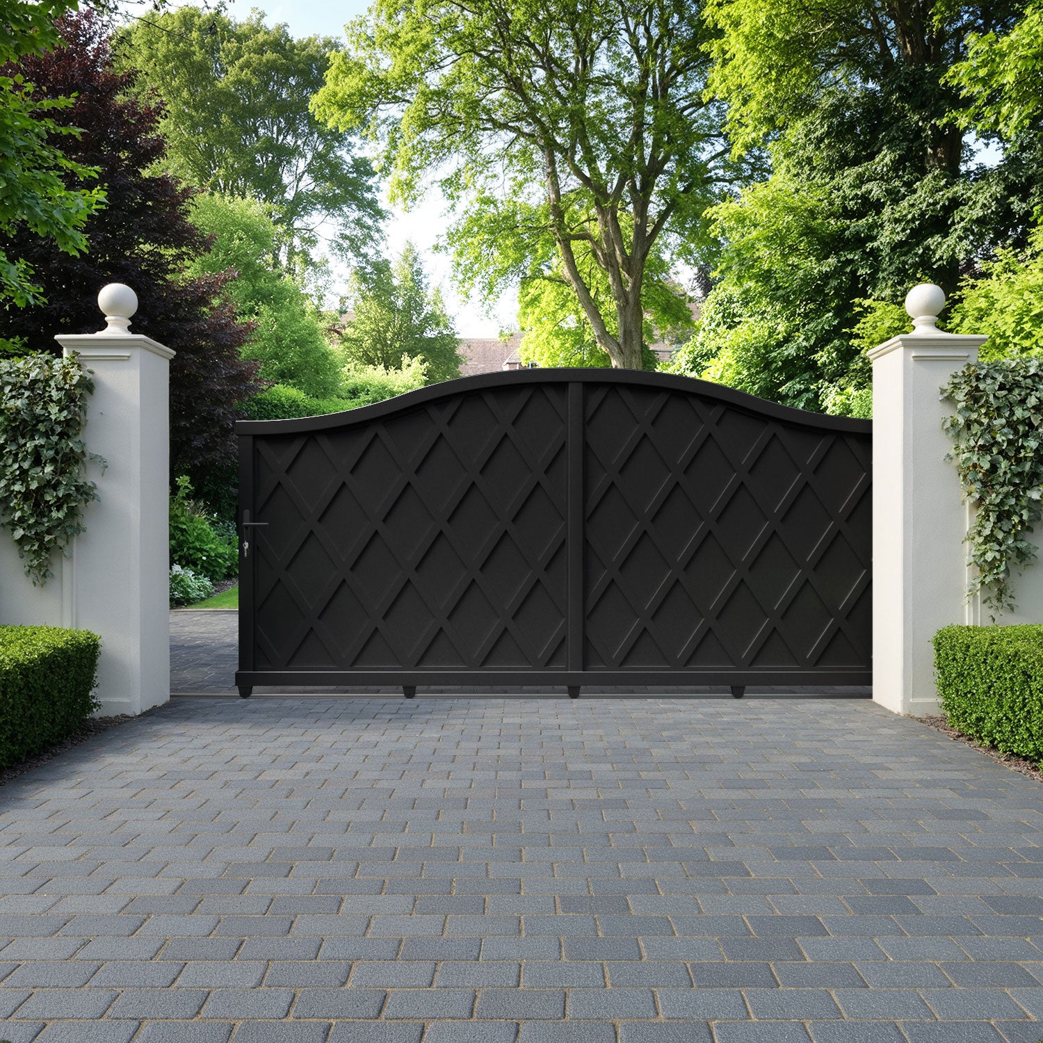 Ashfield Aluminium Sliding High Middle Driveway Gate