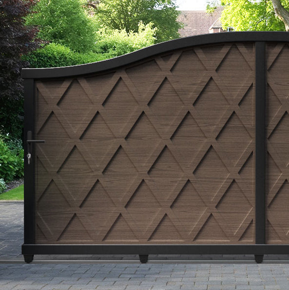 Ashfield Aluminium Sliding High Middle Driveway Gate