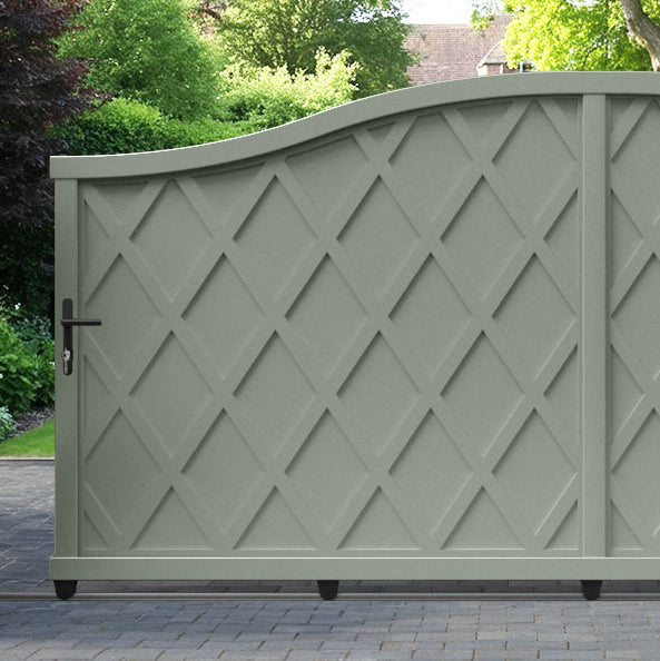 Ashfield Aluminium Sliding High Middle Driveway Gate