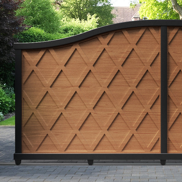 Ashfield Aluminium Sliding High Middle Driveway Gate