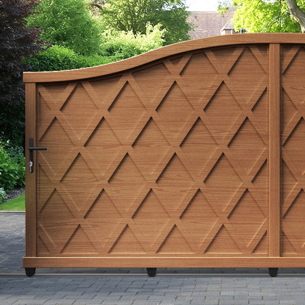 Ashfield Aluminium Sliding High Middle Driveway Gate