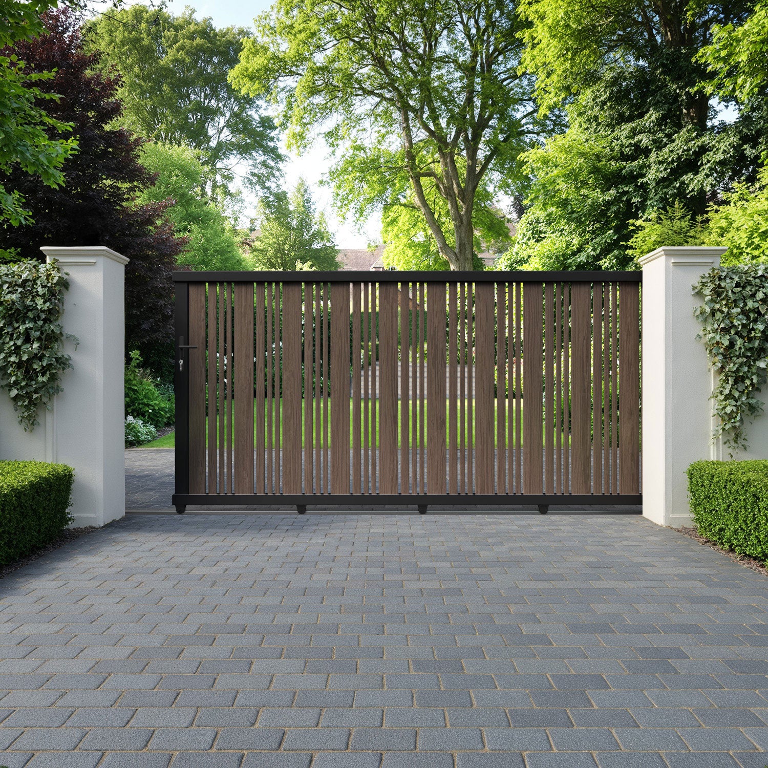 Elara Aluminium Sliding Straight Top Driveway Gate
