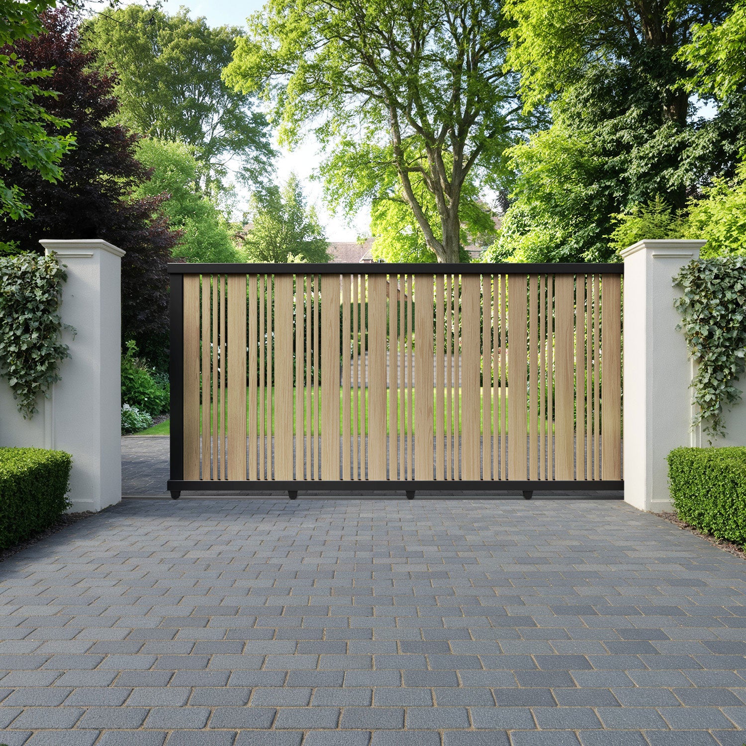 Elara Aluminium Sliding Straight Top Driveway Gate